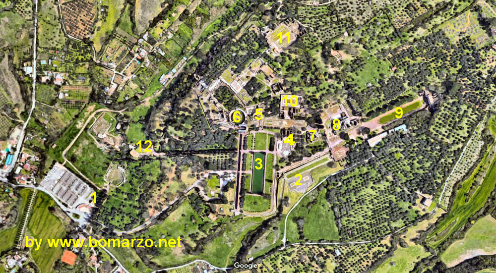 Mappa di Villa Adriana by Google Maps